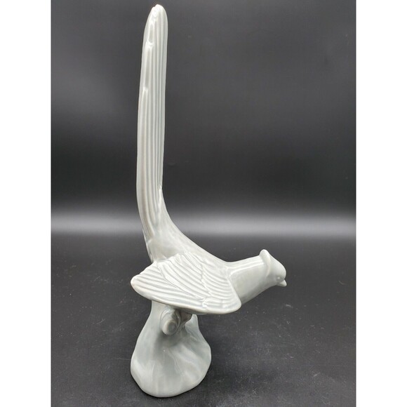 Blue Jay Bird Ceramic Figurine Gray Color #1307 Mid-Century Modern NICE!! - Picture 4 of 11